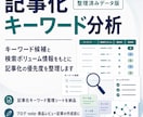 キーワード整理シートを作成します ブログ・note・サービス設計前の整理に イメージ1