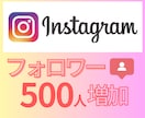 Instagramフォロワー500人増やします プロフィール＆投稿ありのリアルアカウント使用◎ イメージ1