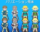 ドット絵キャラの立ち絵を作成します レトロゲーム風の雰囲気を大事に丁寧に仕上げます イメージ4
