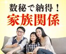 理解が難しい家族の性格も数秘で紐解きます ご家族の本質が数秘でわかると、すれ違い脱出の方法がわかります イメージ1