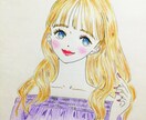 女の子、フードイラスト描きます アナログで水彩イラスト！カッコカワイイ女の子と食べ物！ イメージ5