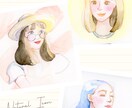 水彩でほんわりとアイコンを手書きで描きます アナログ画材でお写真描きます✾SNSのアイコンや、名刺に等に イメージ6