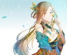 和風な一枚絵、アイコン、サムネ、キャラデザ描きます 綺麗、儚さのある絵に仕上げます イメージ5