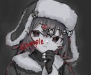 ちょっと暗めの病みかわアイコン描きます ダークでカワイイ世界観をあなたに イメージ3