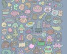ポップで不思議ないきものたちのイラストを描きます アイコン、背景、プレゼントなどにご利用ください! イメージ6