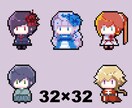 あなたの「うちの子」をドット絵にします アイコン・サムネイル・ワンポイントなどに イメージ2