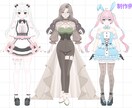 事務所実績有！高品質VTuberモデル制作します Live2D講師が全行程制作◎モデル導入までサポートします！ イメージ2