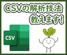 CSVの解析技法教えます VBAをベースにCSVの構造と解析技法をお教えします イメージ1