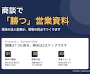 現役営業が"商談で勝つ"営業資料を作ります 綺麗なだけで終わらせない。受注に繋がる提案書を設計します イメージ1