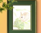 可愛いウサギちゃんの絵を描きます ペットの似顔絵・肖像画オーダー『まなペットアート』横浜・東京 イメージ1