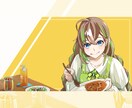 歌ってみた/返礼品/Vライバーへ！一枚絵描きます 背景あり◎商用利用◎等身キャラクター・ミニキャライラスト イメージ9