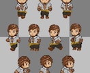 ドット絵でキャラクター等作成します 人物・モンスター・ゲーム武器・アイテムなど何でも描きます！ イメージ3