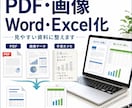 PDF・画像資料をWord・Excel化します 見にくい資料やメモを、使いやすい文書・表に整えます イメージ1