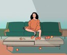 人物メインのイラストを描きます アイコン、似顔絵、商用などにお使いください！ イメージ5