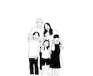 線画！お写真を元にご家族などのイラストを描きます 還暦祝い、結婚祝い、お誕生日のプレゼントなどに最適です。 イメージ6