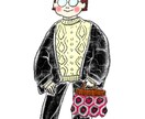 似顔絵実績が100件にいくまで1500円で描きます 優しくてポップな、ファッション性の高い似顔絵が得意です。 イメージ1