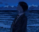 一枚絵描きます コントラストの強いスタイリッシュな絵を描きます！ イメージ6