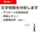 自由記述・商品レビュー等の文字情報を分析します 自由回答、レビュー、お客様の声、テキストマイニング イメージ1