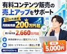 有料コンテンツ販売の売上アップをサポートします 12ヶ月連続月間販売額200万円超の経験をもとにアドバイス イメージ1