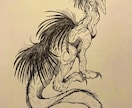 アナログでイラストを描きます ペン画で現存する動物や幻想的な動物を描きます。 イメージ3