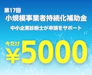 小規模事業者持続化補助金の申請をサポートします 【先着3名限定5000円】中小企業診断士が補助金申請サポート イメージ1