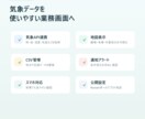 気象データ活用Webアプリ作ります 農業・漁業の作業判断を支援します イメージ3
