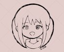 SNS用の似顔絵アイコン描きます 薄墨で描いた様なゆるめなモノクロイラスト イメージ3