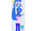 女の子キャラクターの立ち絵を描きます オリジナルキャラクターの立ち絵を描きます!アクスタなどに！ イメージ2