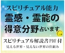 スピリチュアル能力★霊能霊感の得意分野、占います ★スピリチュアル解説書付（見えない世界の仕組み） イメージ1