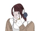 SNS風のお洒落挿絵イラストお描きします 可愛い！褒められるファッション系女性イラスト イメージ3
