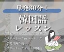 コーチングorフリートーク単発韓国語レッスンします 基本20時台のみ！別プログラムの空き枠有れば時間増やします イメージ1