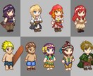 ドット絵でキャラクター等作成します 人物・モンスター・ゲーム武器・アイテムなど何でも描きます！ イメージ2