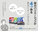 色違いやサイズ違いのパッケージデザインします ガジェット・家電・インテリア雑貨に対応／バリエーション4箱 イメージ1