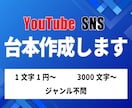 YouTubeディレクターがシナリオ台本作成します 様々なジャンルの台本に対応してます イメージ1