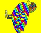 生き物などにデザインを入れて想像画にしていきます 世界に1枚だけのデザインをあなたに個性的な生き物たち イメージ1