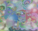 ポップサイケ風一枚絵の作成承ります レトロでポップでゆるくてサイケな、楽しい作品です イメージ8
