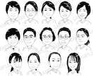 名刺やスタッフ紹介等ビジネスに最適な似顔絵描きます シンプルだけどちょっとリアルで少し似てる！オプションでカラー イメージ9