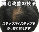 薄毛改善の方法を教えます 申し訳ありません...これでダメならもう元には戻せません イメージ1