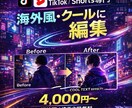 海外でバズるクールなショート動画に編集します 60秒以内のクールな音源でテンポと雰囲気を重視した編集 イメージ1