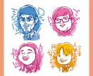 個性的でシンプルな似顔絵を心込めて描きます 似てる×個性！印象に残るROCKEDGEのシンプル似顔絵 イメージ3