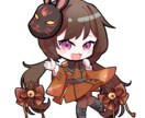 グッズにもおすすめ！ミニキャラを描きます シンプルなのにカラフルで使いやすいデフォルメキャラです！ イメージ1