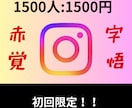 Instagram☆フォロワー1500人増加します 【赤字覚悟】Instagramフォロワー増加 イメージ1