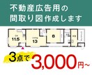 不動産広告用の間取り図を作成します 【1件あたり 1,000円～】格安でご提供いたします イメージ1