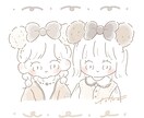 2人用♡写真なし◎オリジナルイラストをお描きします 写真なしの方も◎あなただけのイラストをプレゼント イメージ3