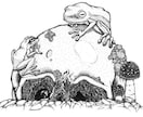 白黒のかっこいいアイコン（ヘッダー画像）お作ります シックでクールなイラストで他のアカウントと差をつけます！ イメージ4