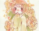 あなたの好きなお花を添えたイラストを描きます 他とは違う、好きなお花とイラストのコラボレーションです！ イメージ1