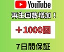 youtubeの再生回数1000回増加させます チャンネルの成長を促進させましょう！ イメージ1