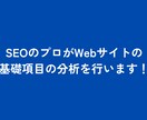 スポット対応可 SEOの基礎項目の分析を行います サイトタイプに合わせた分析項目のチェックを行います イメージ1