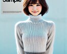 AI美女（タートルネック）画像プロンプト販売します DALL-E使用！生成！タートルネック好きにはたまらない！ イメージ6