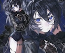 1枚のキャンバスに、複数キャラクターを描きます 関係性や空気感を大切に、一枚絵として丁寧に仕上げます。 イメージ1